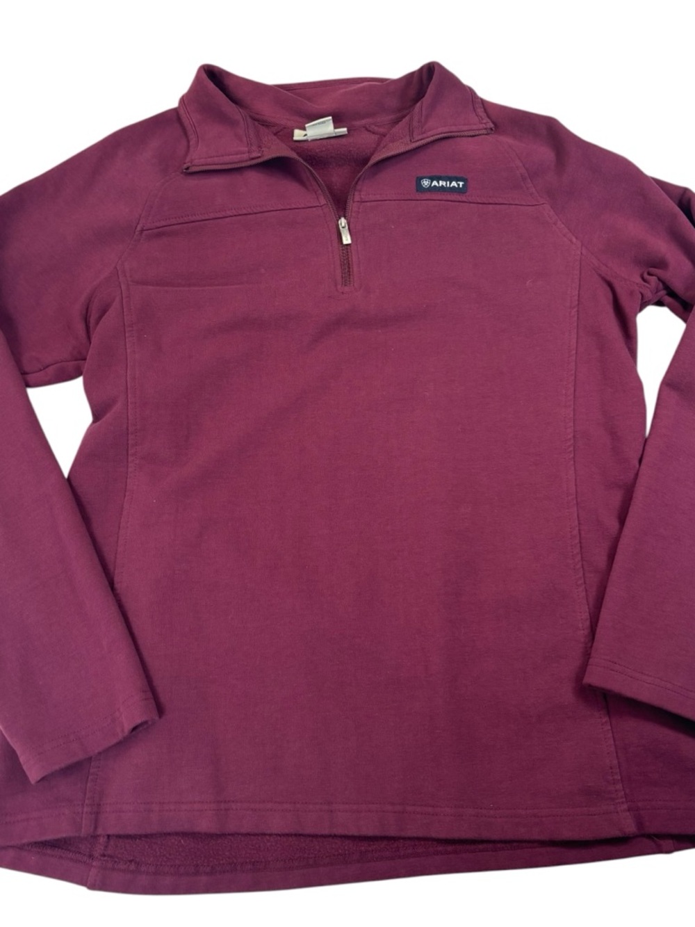 Ariat REAL Burgundy Quarter Zip Pullover Sweatshirt Women’s Large Western